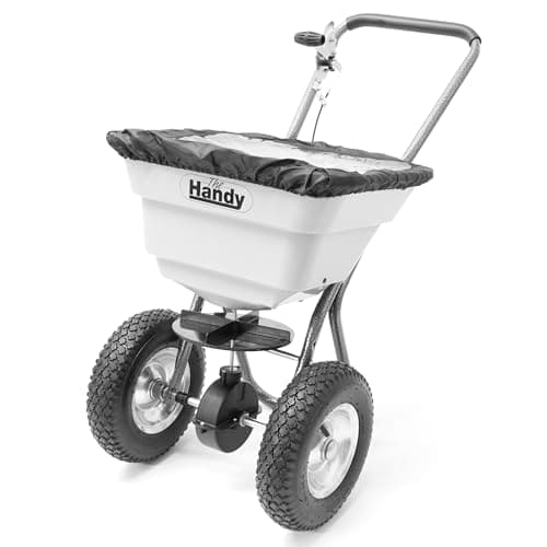 Image of The Handy Broadcast Spreader for Fertiliser, Grass Seed or Refined Ice Salts - 36kg Hopper, Adjustable Feed Control - 2 Year Guarantee - Not Suitable for Rock Salt