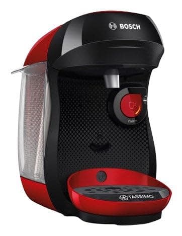 Image of Bosch Tassimo Happy Friendly Multi-Drink Coffee Machine, TAS103E, 70+ Hot Beverages, OneTouch, Coffee Pod Maker, Intellibrew, Red