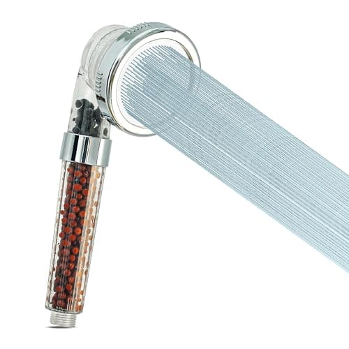 Image of AQUALONA® Purifying Handheld Shower Head - Softens Water - Saves Water - Boosts Water Pressure - Rub Clean - Standard BSP Connection - Adult, Children, Pet, Home, Gym - 3 Spray Patterns - Universal