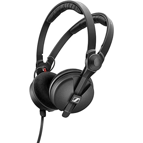Image of Sennheiser HD 25 SPECIAL EDITION Closed-Back On-Ear DJ & Monitoring Headphones | Rotatable Capsule for Single-Ear Listening | Exclusive Carry Case & Velour Ear Pads | Black (509271)