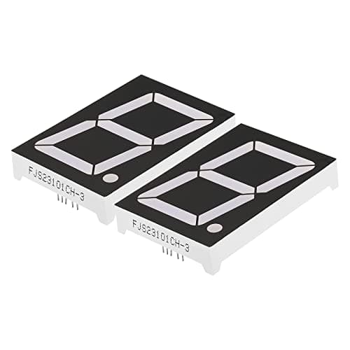 Image of PATIKIL LED Display Digital Tube, 2 Pack 7 Segment 10 Pin 1 Bit 1.9"x2.7"x0.5" Common Cathode 5.4V LED Display Module for Electronic Driver Board, Red