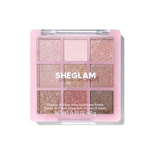 Image of SHEGLAM Eyeshadow Palette 9-Color Ultra-pigmented Shimmer & Matte Shades, Vegan & Cruelty-free-Glimmer & Gleams