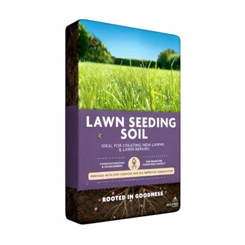 Image of Lawn Seeding Soil 30L – Lawn Top Soil for Overseeding, Grass Repair & Levelling – Nutrient-Rich Soil for Thick, Healthy Lawns