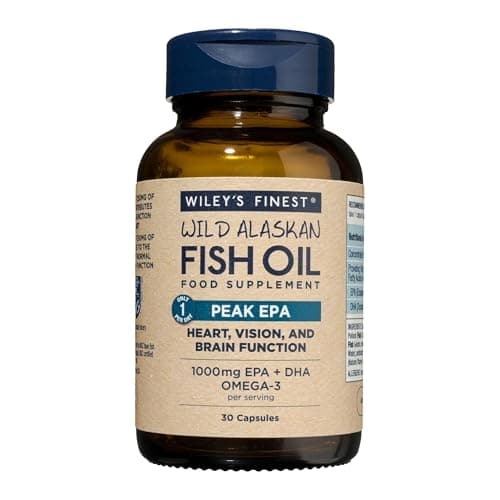 Image of Wiley's Finest Wild Alaskan Fish Oil Peak EPA - Triple Strength Peak EPA and DHA - 1000mg Omega-3s, SQF-Certified - 30 Softgels (30 Servings)