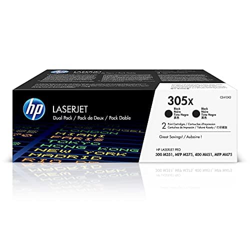 Image of HP CE410XD 305X High Yield Original LaserJet Toner Cartridges, Black, Multipack