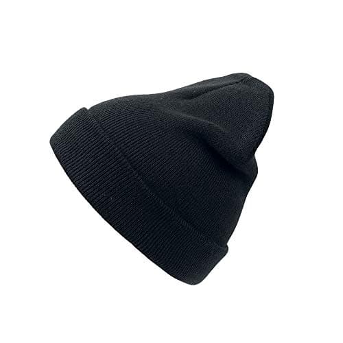 Image of Atlantis Wind Double Skin Beanie with Turn Up (One Size) (Black)