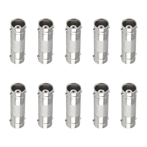 Image of brileze 10 Pcs BNC Female to Female Coupler Connector Adapter BNC in Line Adaptor Socket for Cctv Security Camera Video Sdi/Bnc Cable Joining Extension Straight Connector Adaptor, Silver