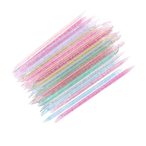 Image of Crystal Cuticle Sticks,100PCS Double Headed Cuticle Pusher Tool,Colorful Cuticle Remover Nail Art Manicure Pedicure Tools
