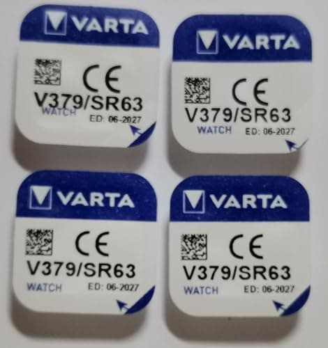 Image of Varta batteries for Watches, V379/Sr63), 1.55 Volt Silver Oxide Pack of 4