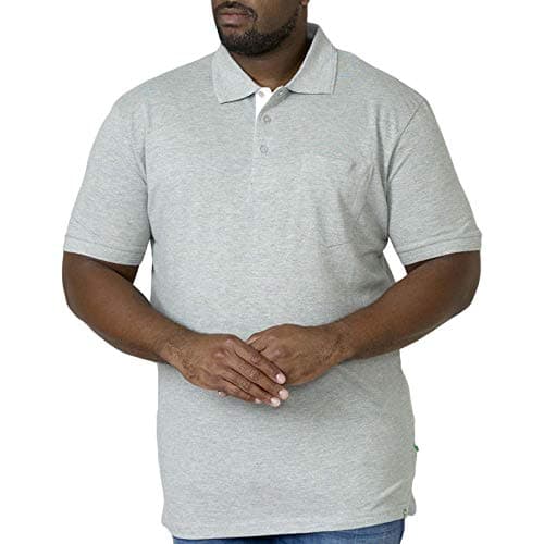 Image of D555 Duke Mens King Size Polo Shirt - Grey - 7XL