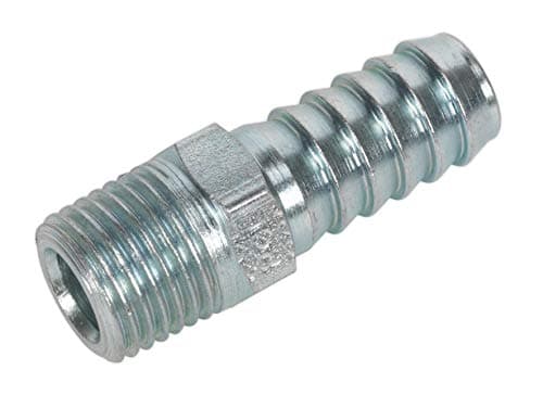 Image of Sealey Ac09 Screwed Tailpiece Male 1/4Bspt - 3/8 Hose Pack of 5