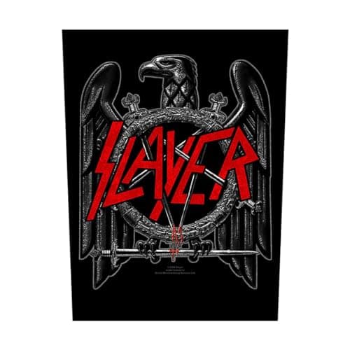 Image of Slayer Black Eagle Unisex Back Patch Standard, 95% cotton, 5% polyester,