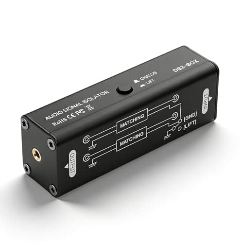 Image of CERRXIAN 3.5mm Noise Isolator,Hum Eliminator,3.5mm Audio Signal Isolator,Eliminates Noise Interferences,Noise Filter Canceller Eliminates Ground-Loop Hum for Studio, Home or Stage Use