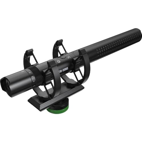 Image of Mackie EM-98MS Professional USB Shotgun Microphone With Rechargeable Battery, Cold Shoe Shock Mount and Headphone Output