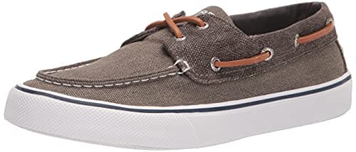 Image of Sperry Men's Bahama Ii Boat Shoe, Olive Canvas, 4.5