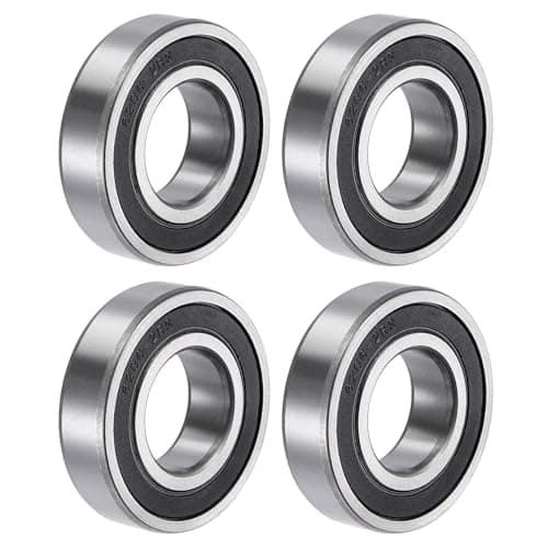 Image of TOP-VIGOR 4Pcs 6206-2RS Deep Groove Ball Bearings, Z1 30mm x 62mm x 16mm Double Sealed Industrial Bearings, Chrome Steel Skateboard Bearings for Electrical Instrument Equipment