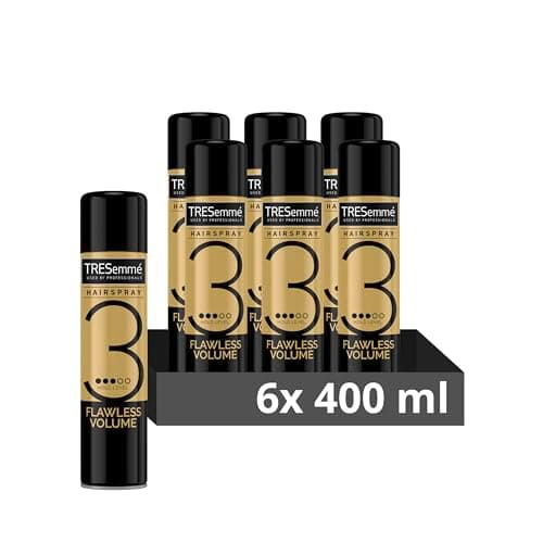 Image of TRESemmé Flawless Volume Hairspray 24-hour frizz control for a sleek, voluminous style 6x 400 ml