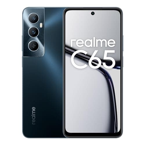 Image of realme c65 Smartphone 6+128 GB, 50MP AI Camera, 6.67 Inch Eye Comfort Display with 90Hz Refresh Rate, 45W Fast Charge, 5000mAh Massive Battery, NFC Supported, Starlight Black