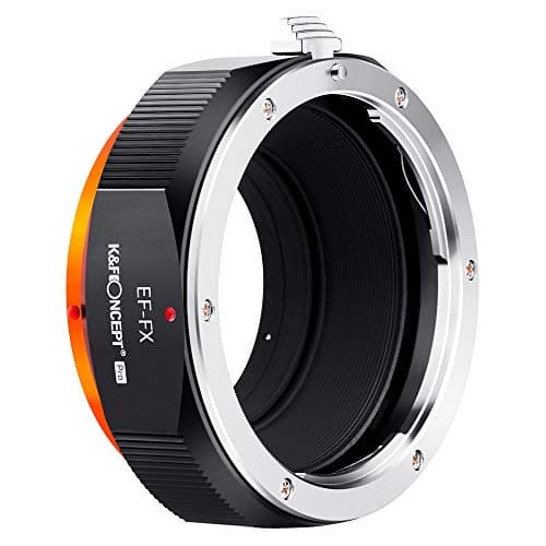 Image of K&F CONCEPT Updated EOS to FX Adapter, Manual Lens Mount Adapter Compatible with Canon EF/EF-S Mount Lens and Compatible with Fujifilm X-Series X Mount Mirrorless Camera Body