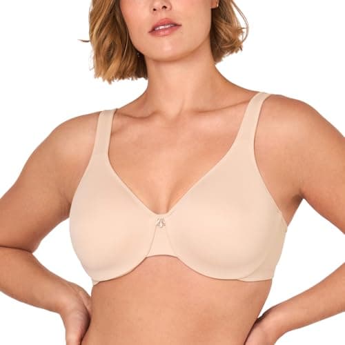 Image of DELIMIRA Women's Minimiser Bra Plus Size Underwired Full Cup Non Padded Seamless Support T Shirt Bra Beige 32H
