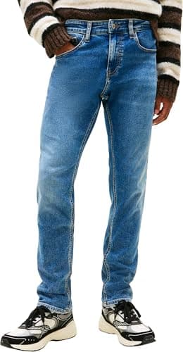 Image of Tommy Jeans Men's Scanton Slim Fit Jeans, Blue (Denim Medium), 30W/29L