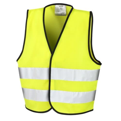 Image of Result Core Kids Unisex Hi-Vis Safety Vest (4-6) (Fluorescent Yellow)