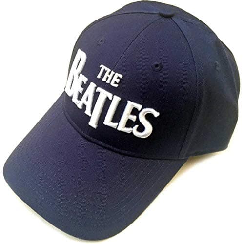 Image of The Beatles 'Drop T Logo' (Navy) Baseball Cap