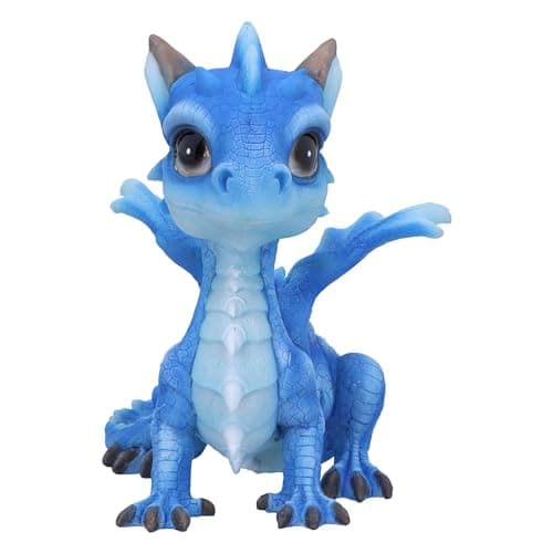 Image of Nemesis Now Ice Dragonling Figurine 12.3cm, Resin, Blue, Baby Dragon Figure, Blue Dragonling Figurine, Collectable Dragon Giftware, Cast in the Finest Resin, Expertly Hand-Painted
