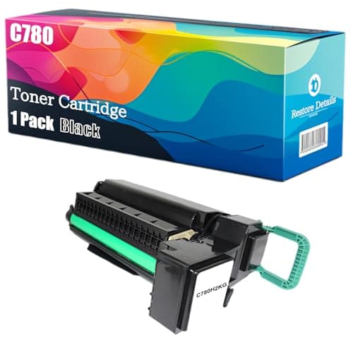 Image of High Yield C780 C780H2KG C780H2CG C780H2MG C780H2YG Toner Cartridge Compatible for Lexmark C780 C780n C782dn C782dtn C782n X782e Printer, Unleash High-Definition Printing (Black)