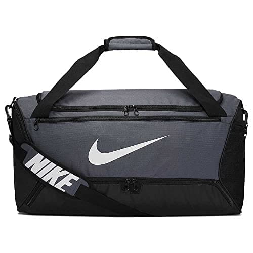 Image of Nike Brasilia - 9.0 (60L) Duffel Bag (Medium) - Flint Grey/Black/White, One Size