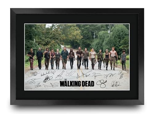Image of HWC Trading The Walking Dead Scene 2 Gifts Printed Signed Autograph Picture for TV Memorabilia Fans - A3 Framed