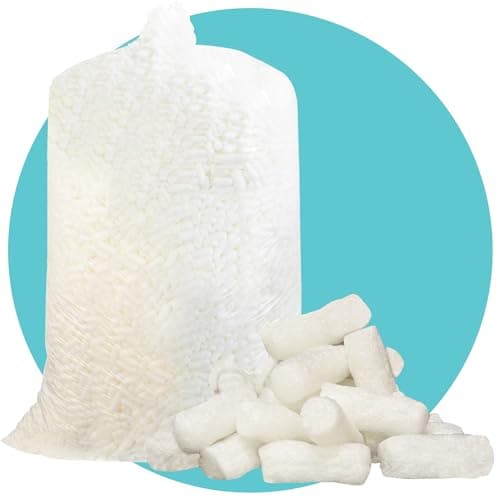 Image of Triplast White ECO Packing Peanuts (15 Cubic Ft) - Corn Starch Based, Compostable, Biodegradable & Water-Soluble - Use as Loose Fill, Void Fill, Packing Chips & Packaging Filler for Shipping