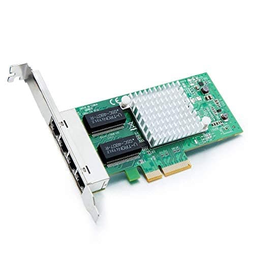 Image of ipolex 1.25G Ethernet Network Card, 4x RJ45+ Port, 10GbE NIC Compare to Intel I350-T4, Support Windows Server/Windows/Linux/Vista/VMware (Not Support Mac OS, Bypass Mode)