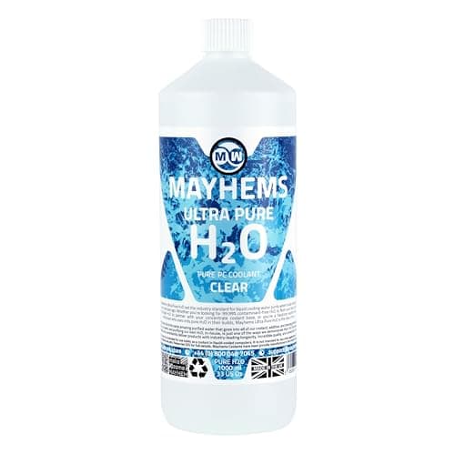 Image of Mayhems - Ultra Pure H2O PC Coolant - Computer Water Cooling Fluid - Liquid Cooling, Distilled, High Purity, Low Electrical Conductivity, 1 Litre