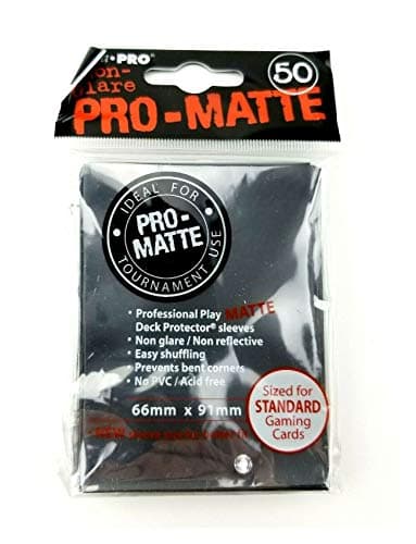 Image of Ultra Pro Trading Card Sleeves, Deck Protector Sleeves - PRO-MATTE (100 Count) - Black, Polyvinyl Chloride (PVC), 100 Pieces
