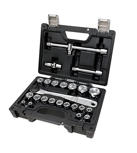 Image of Beta 923E/C25 Tool Set 25-Piece Assortment with 20 Hex Sockets and 5 Operating Tools (Clearly Packed in Plastic Box), Chrome