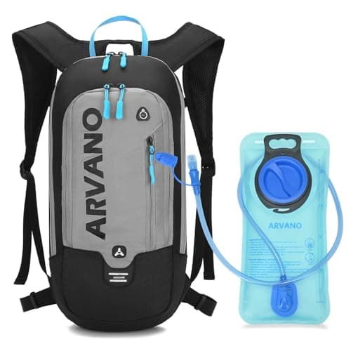 Image of Arvano Hydration Backpack with 2L Water Bladder - Lightweight Breathable 6L Cycling Skiing Rucksack for Mountain Biking, Motorcycle, Running for Men & Women