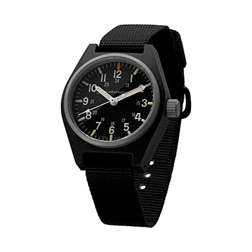 Image of Marathon General Purpose (GPQ-M) Mens Watch with MaraGlo | Nylon Defstan Strap | 3ATM | 34mm | Swiss Made Quartz Watch | WW194009