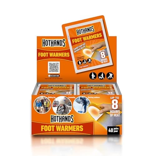 Image of HotHands Foot Warmers - 8 Hours of Heat - Air Activated - Ready to use (Pack of 40), Grey