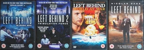 Image of LEFT BEHIND 1-4 COLLECTION / 1. LEFT BEHIND - THE ORIGINAL MOVIE / 2. LEFT BEHIND 2 TRIBULATION FORCE / 3. WORLD AT WAR / 4. LEFT BEHIND (2014) = ULTIMATE 4x DVD SET