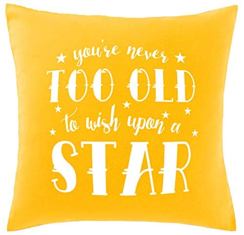 Image of Hippowarehouse You'Re Never Too Old To Wish Upon A Star Printed bedroom accessory cushion cover case 41x41cm