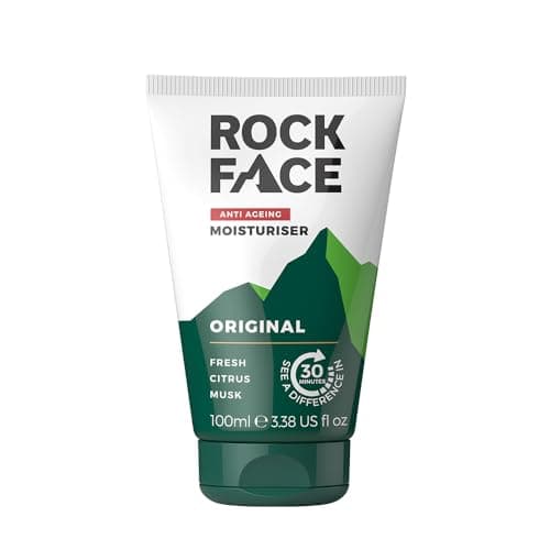 Image of Rock Face Mens Moisturiser - Anti Ageing, Fast Absorbing Face Cream, 100ml, Combats Signs of Ageing, Fresh Citrus Scent