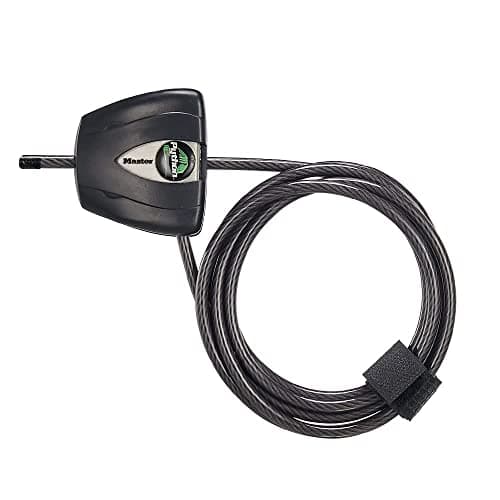 Image of Master Lock Python 8417D Adjustable Keyed Cable Lock, Black and Silver, 1 Pack