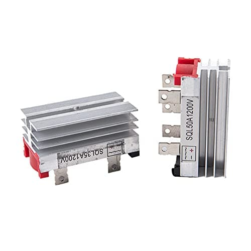 Image of CENPEK 3 Phase Bridge Rectifier, 50 Amp 1200V AC to DC High Power Rectifier Silicon Full Wave Diode 5 Terminal Rectifier Module with Heatsink