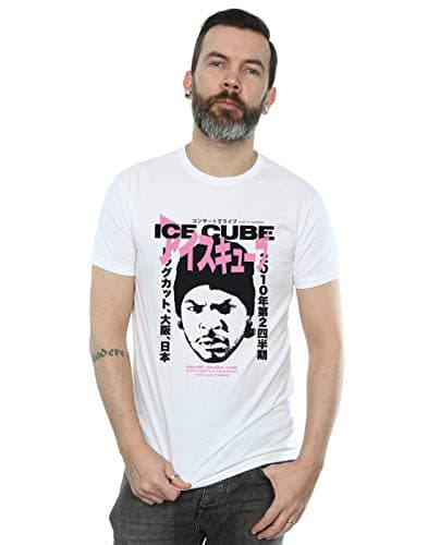 Image of Absolute Cult Ice Cube Men's Kanji Stack T-Shirt White Large