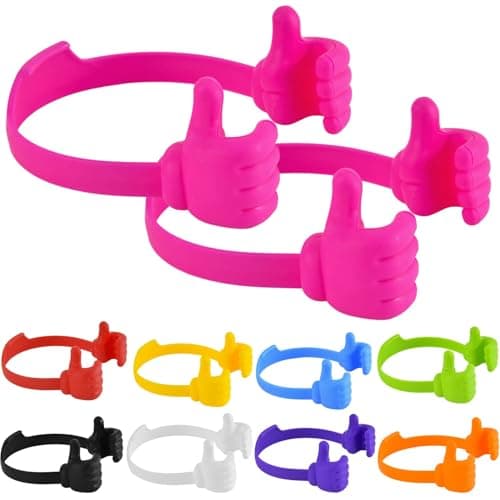 Image of Maudzlan Phone Stand Holder 2 Pcs Thumbs Up Lazy Hand Arm Finger Holder Novelty Portable Desk Mobile Cell Phone Kickstand Cute Cheap Accessories Gifts for Teen Kid Girl (Rose)
