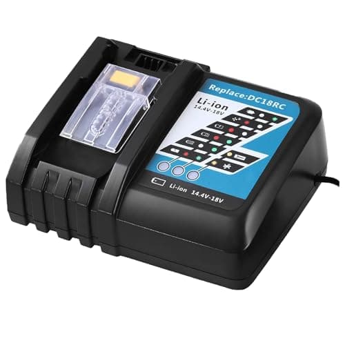 Image of Bonadget 4A DC18RC Fast Battery Charger Compatible with Makita 14.4V-18V BL1830 BL1840 BL1850 BL1860 etc Li-ion LXT Compact Battery, Replace for DC18RD DC18RC DC18SF DC18RA DC18RF