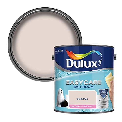 Image of Dulux 5275834 Easycare Bathroom Soft Sheen Emulsion Paint For Walls And Ceilings - Blush Pink 2.5L