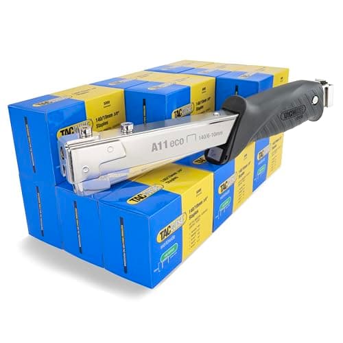 Image of Tacwise 1185 A11 Hammer Tacker with 75,000 140/10mm Staples, Uses Type 140 / 6 - 10 mm Staples, Silver / Black