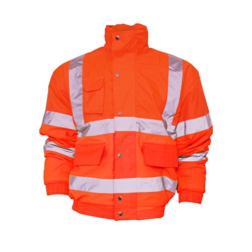 Image of Yoko Mens Hi-Vis Bomber Jacket (6XL) (Hi Vis Orange)